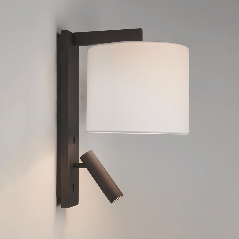 Ravello LED Reader Wall Light | Bronze | E27 & LED Spotlight | IP20