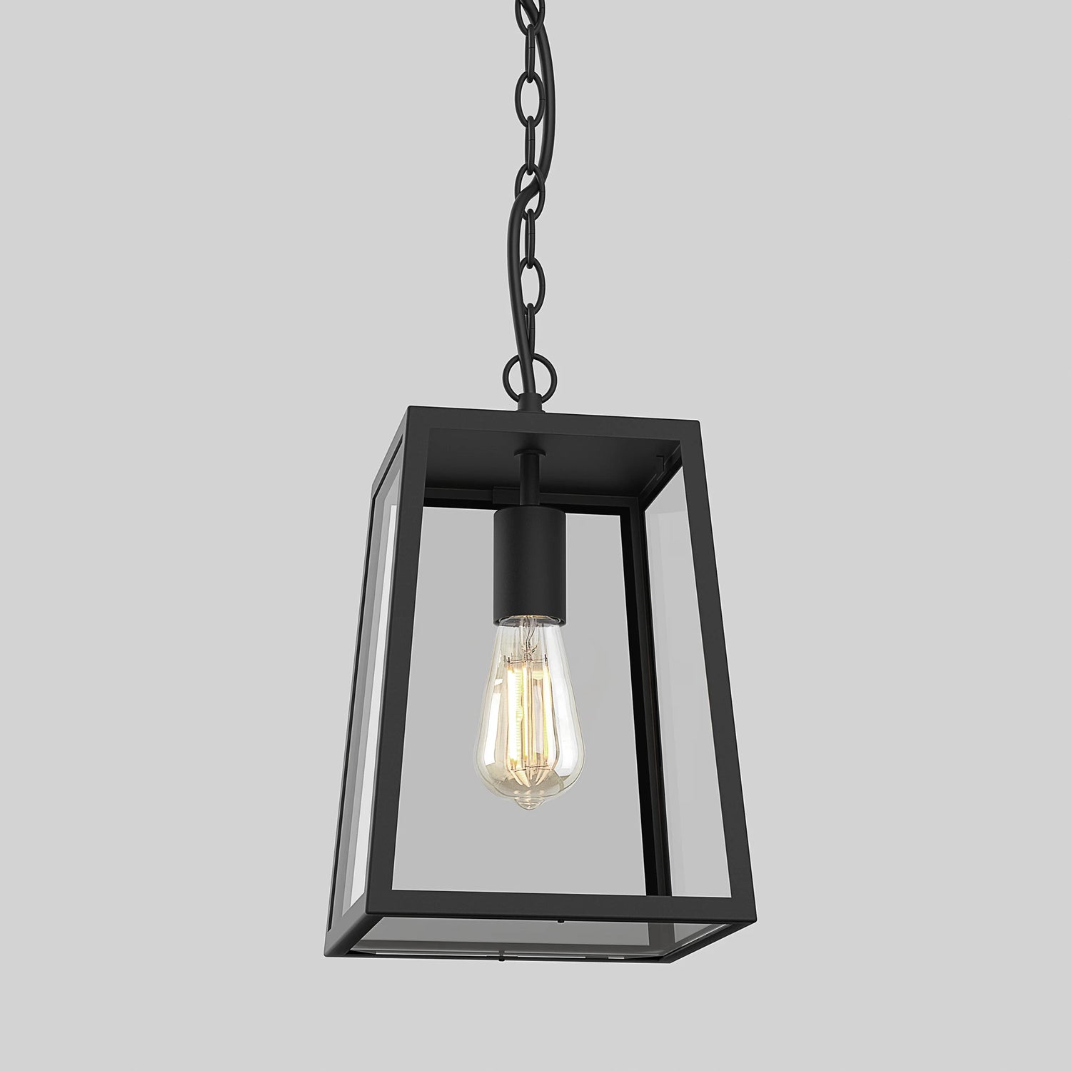 Calvi Single Cage Pendant Light | Matt Black | E27 | IP23