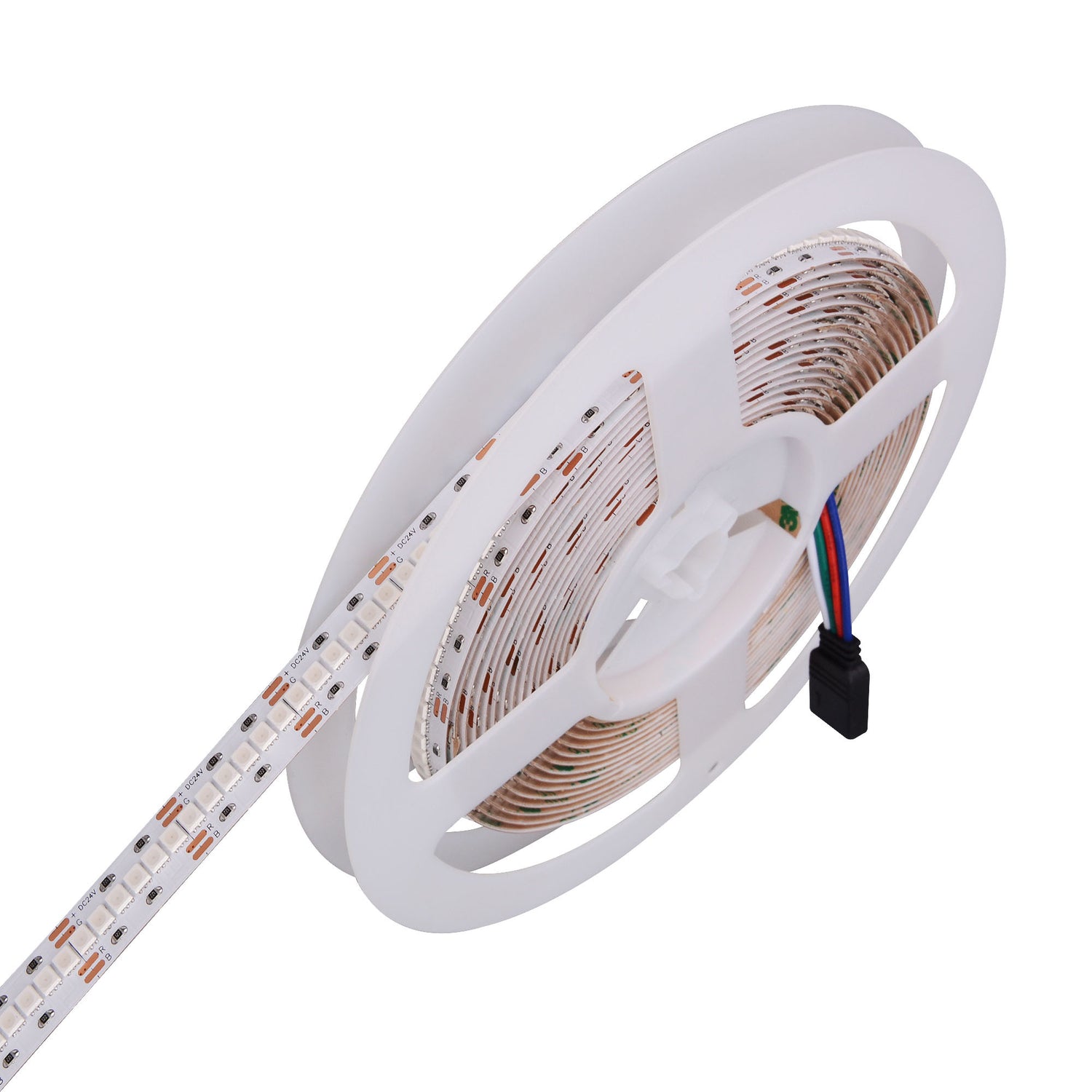 SMD3838 RGB LED Strip | 24V, 18W/m, 240LED/m, 5m Roll, IP20 LUK-D240-RGB+30K-V24