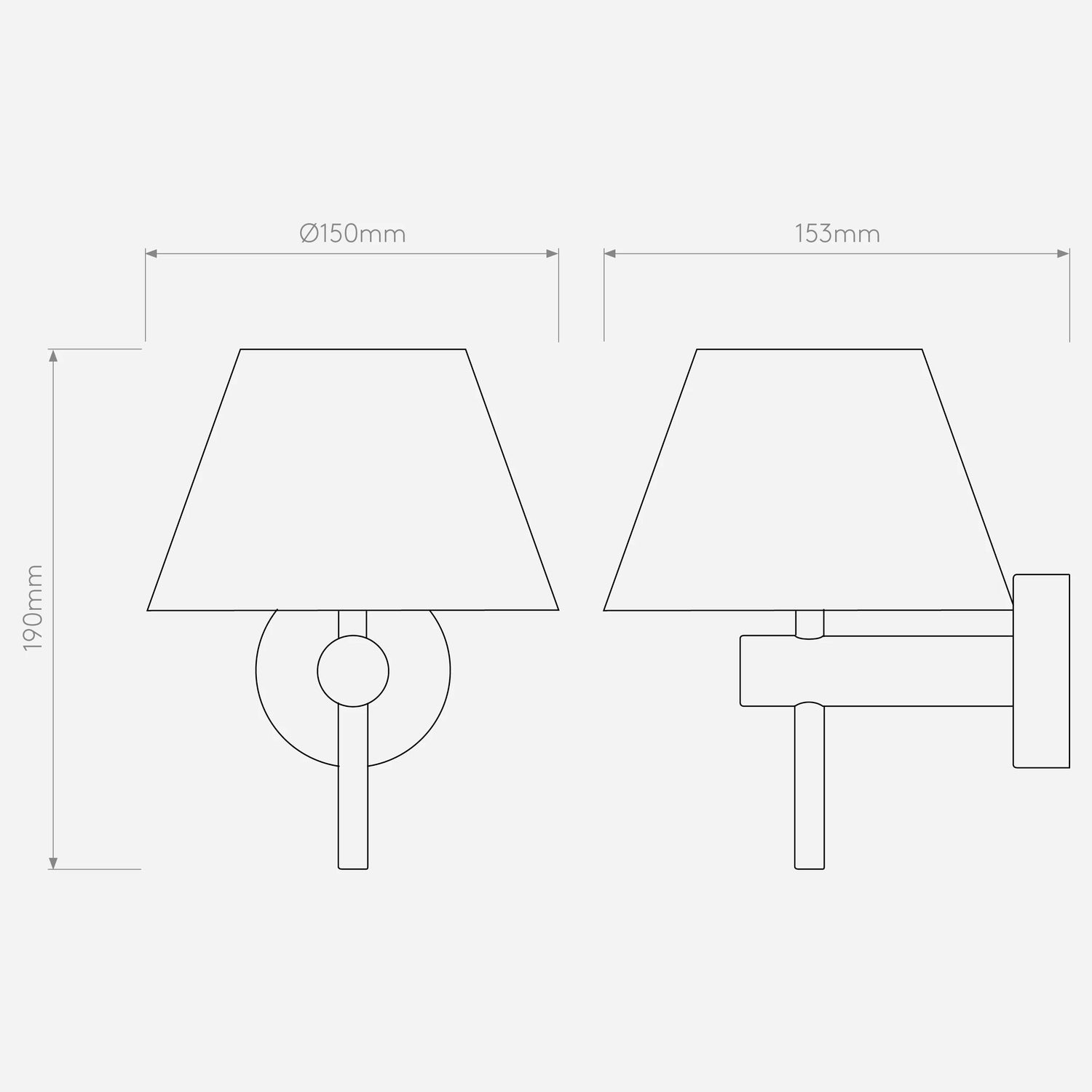 Roma Bathroom Wall Light | Matt Black | White Glass Shade | G9 | IP44
