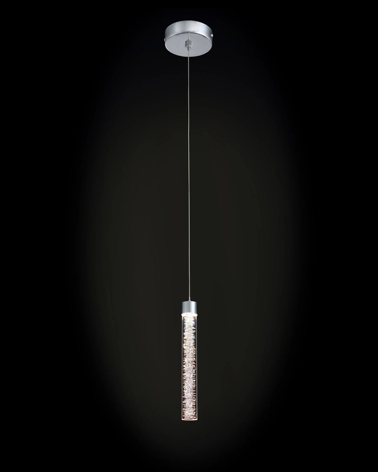 Crackle 1LT Pendant Chrome Illuminati Light