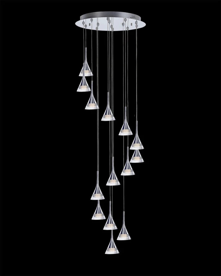 Jewel 14Lt Spiral Pendant Dimmable Illuminati Light