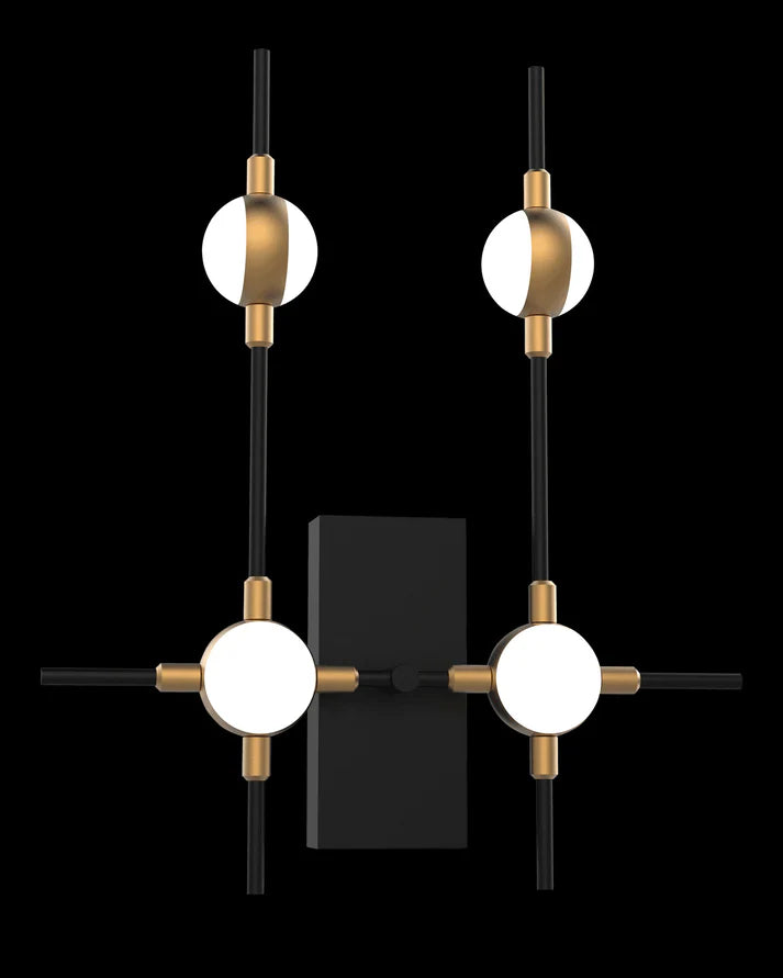 Molecular 4Lt Wall Black With Gold Model B Illuminati Light