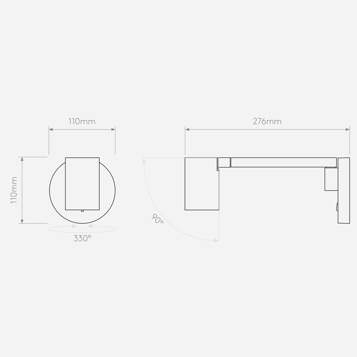 Ascoli Swing Textured White | GU10 | IP20 | Wall Reading Light
