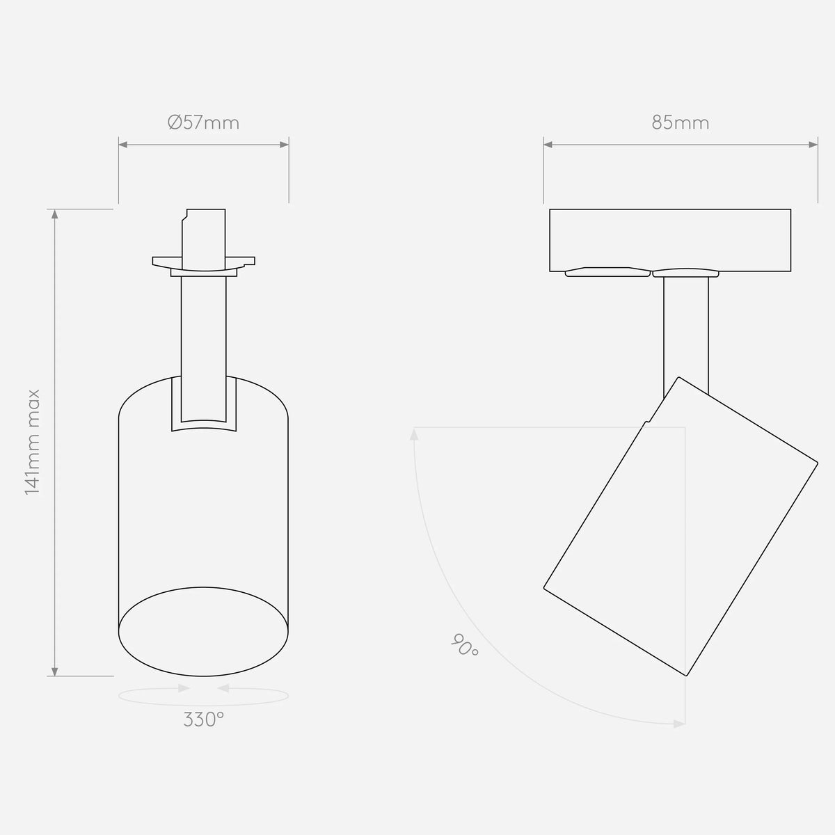 Ascoli Track Light, Matt White