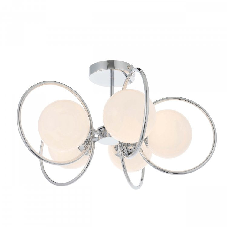 ENDON ORB 5LT SEMI FLUSH  93903