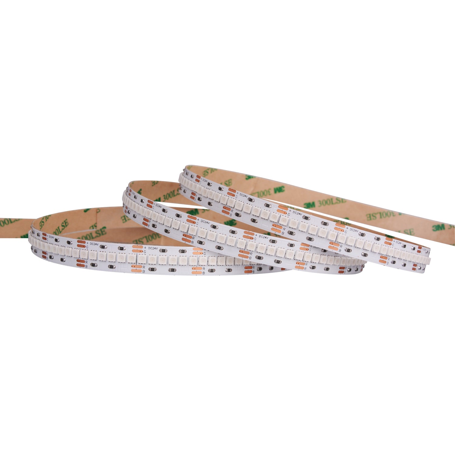 SMD3838 RGB LED Strip | 24V, 18W/m, 240LED/m, 5m Roll, IP20 LUK-D240-RGB+30K-V24
