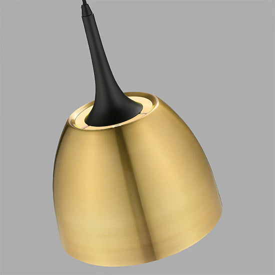 Serene Acton Ceiling Pendant Light In Antique Brass And Matt Black ACTO032AB1PEND