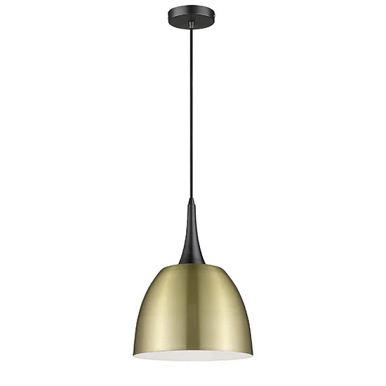 Serene Acton Ceiling Pendant Light In Antique Brass And Matt Black ACTO032AB1PEND
