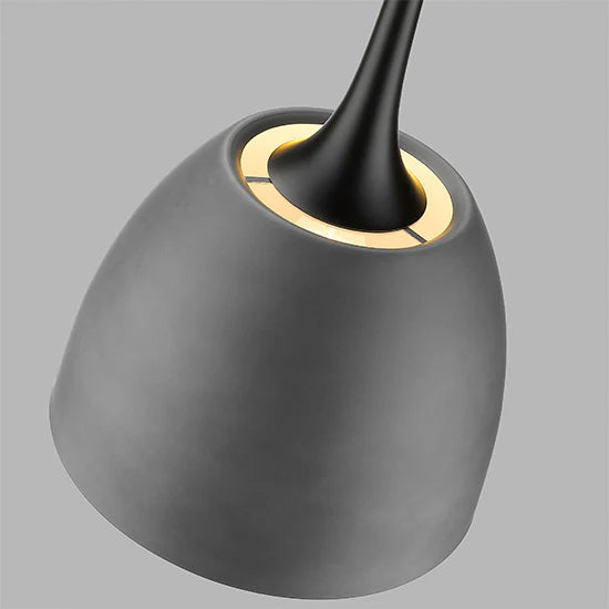 Acton Ceiling Pendant Light In Cement And Matt Black