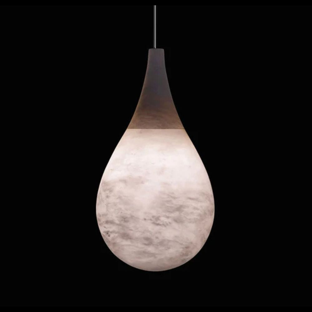 Illuminati - Lighting - Alabaster Tear drop Pendant Antique Brass  MD70152-1A