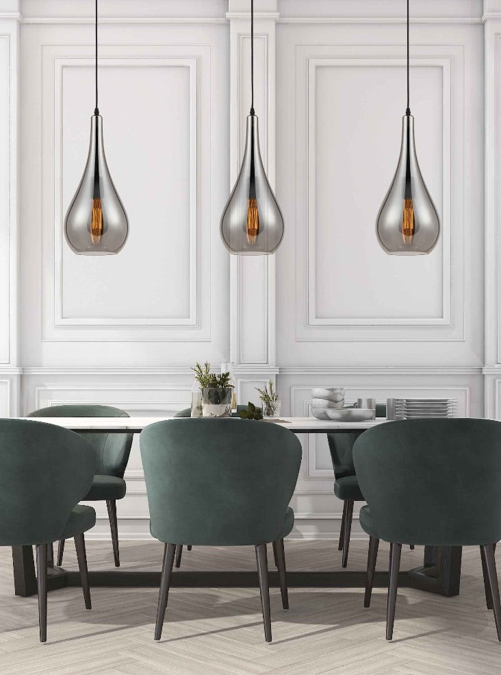 Franklite  Droplet Smoked Glass Pendant  PCH187