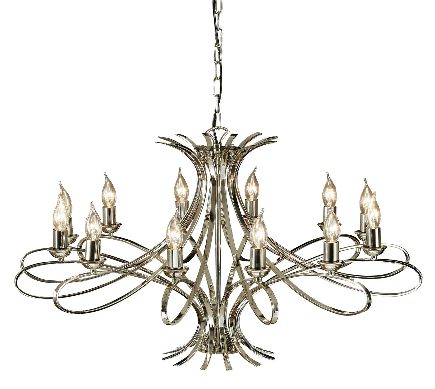 Endon Penn Nickel 12lt Pendant CA7P12N By Massive Lighting