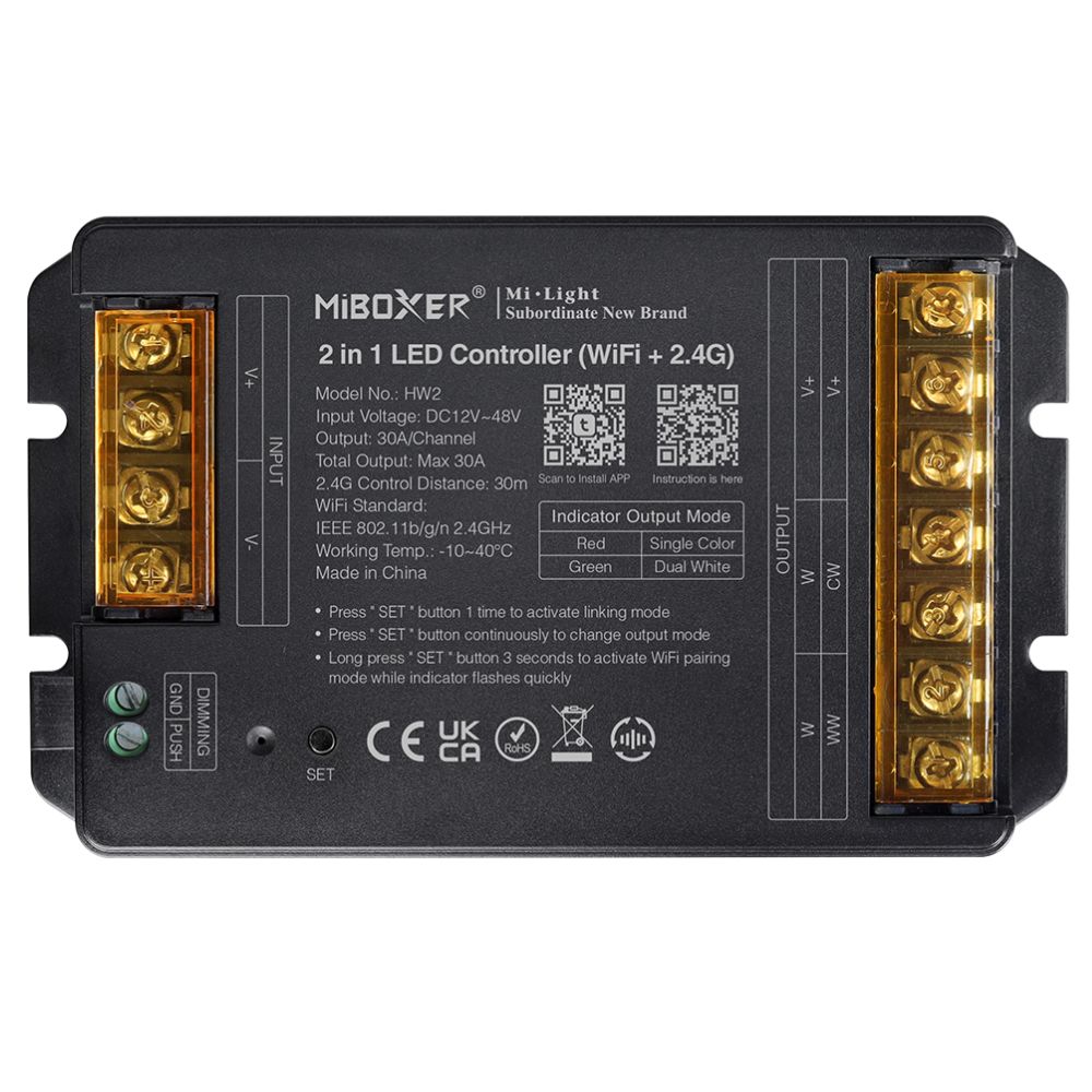 HW2 MiBoxer 2-In-1 Controller WiFi & 2.4G RF (30A)