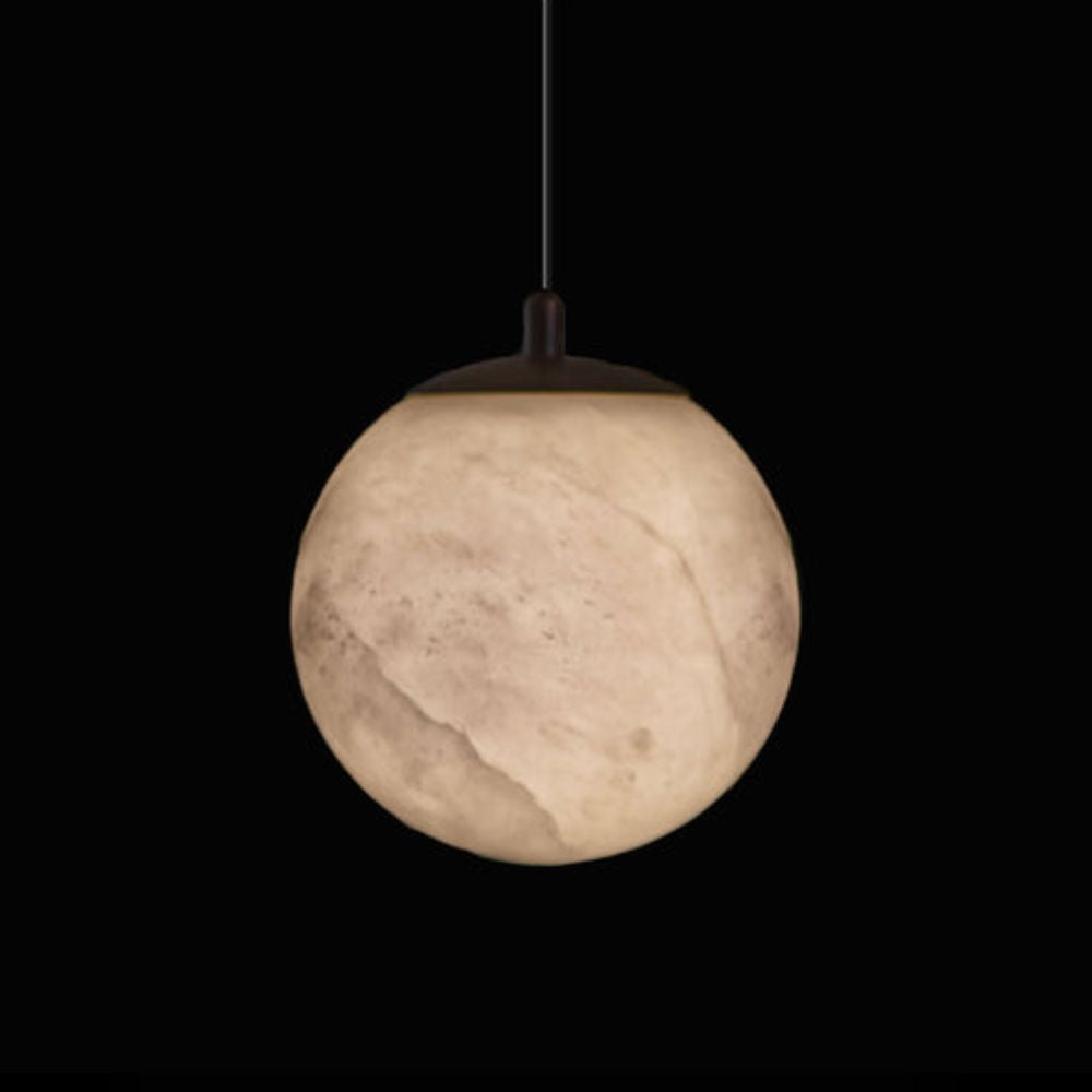 Illuminati - Lighting - Alabaster Globe Pendant D20 cm Antique Brass MD94005-1E