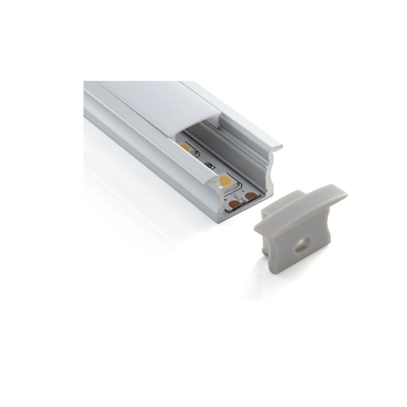 15mm recessed aluminum LED profile with flange  Option PC opal matte diffuser LUK-003-R