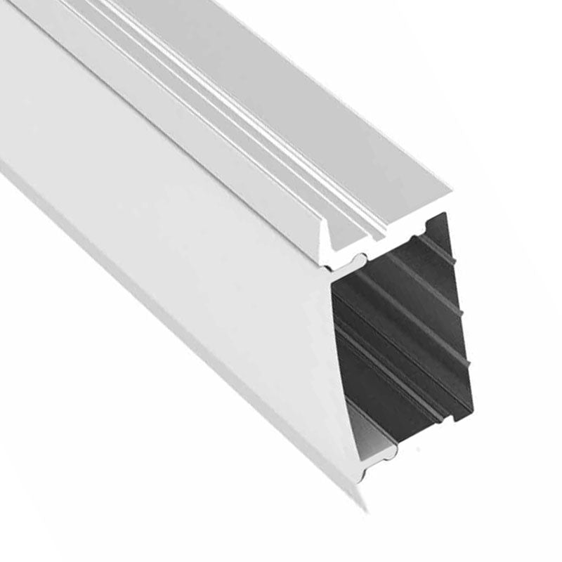 Recessed Aluminum LED profile with flange  Option PC opal matte diffuser LUK-013-R