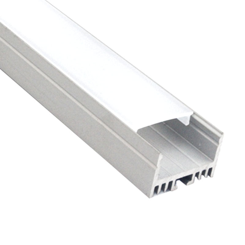 Aluminum LED profile without flange  Option PC opal matte diffuserLUK-014-R