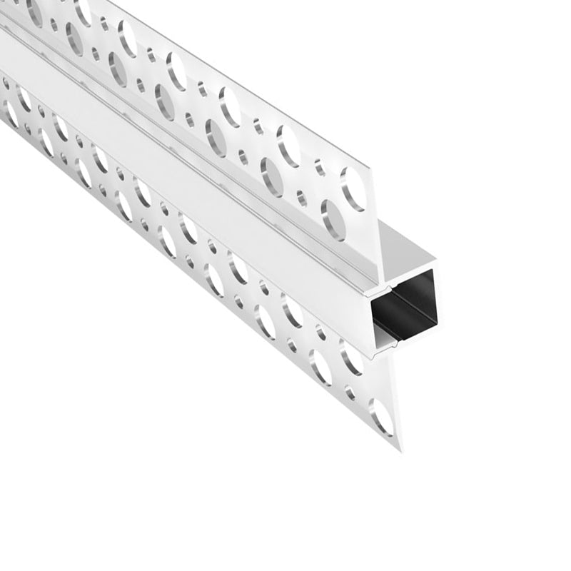 Recessed Aluminium LED profile for drywall use,  with holes on the flange Option PC diffused cover 3M/PCS   LUK-068-R