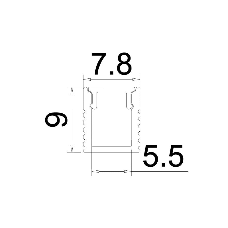 Aluminium LED Profile Super Slim 3M – PC Diffuser Option - LUK-073
