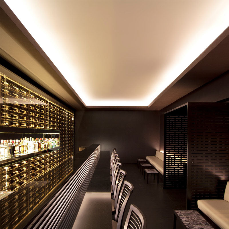 Aluminum LED Profile with Single Flange – Recessed into 5/8″ Drywall PC Diffused Cover, 3M/PCS - LUK-084-3M