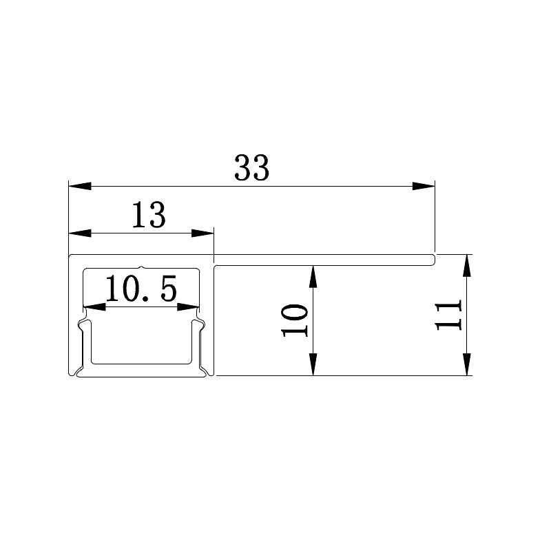 Aluminium LED  Profile with Flange – 2M Diffused Cover - LUK-087-2M
