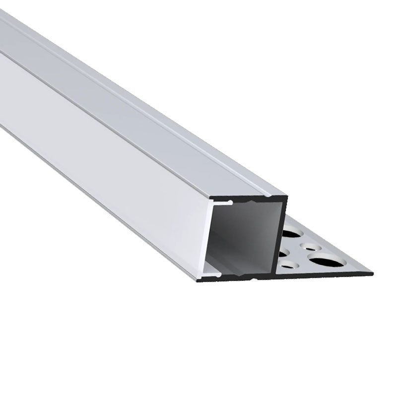 Aluminium LED  Profile with Flange – 2M Diffused Cover - LUK-087-2M