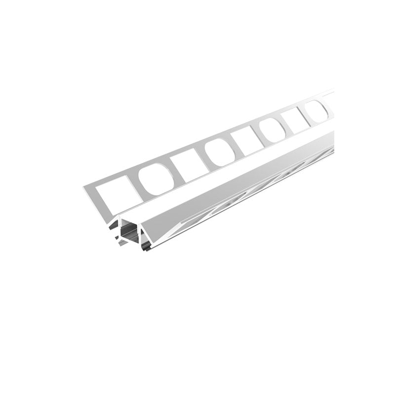 Aluminium LED Profile with Flange – Inside Corner 10mm Tile/Marble - LUK-088