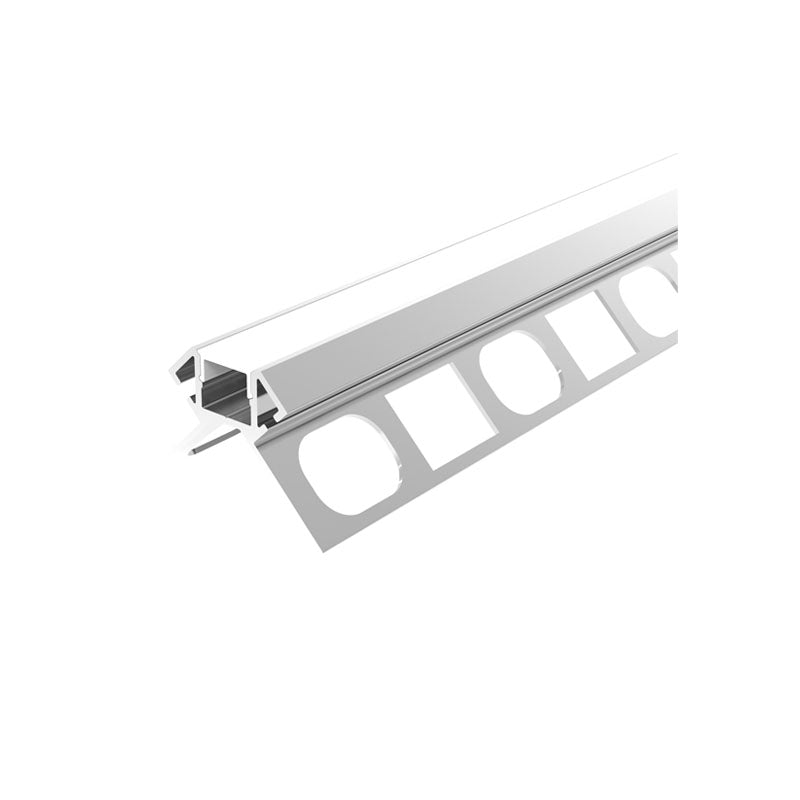 Aluminium LED Profile with Flange – Outside Corner 10mm Tile/Marble - LUK-089