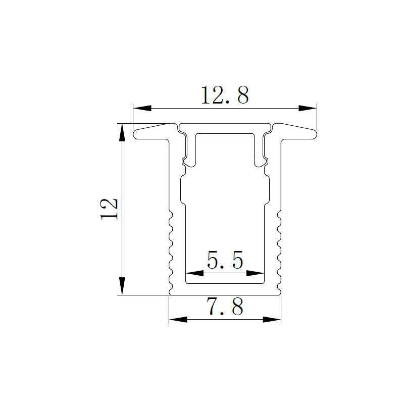 Recessed Super Slim Aluminum LED Profile with PC Frosted Cover – 3M/PCS | Linear LED Lighting LUK-117