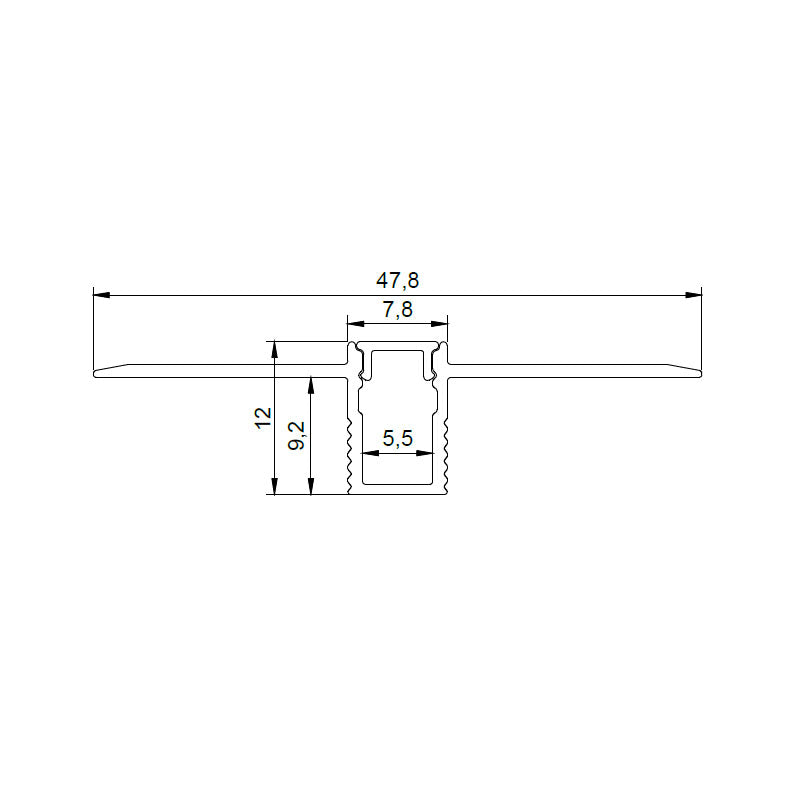 LED Profile LUK-129 – Surface/Recessed Aluminium LED Channel