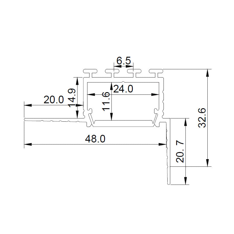 LED Profile LUK-SPL001-K – Premium Surface/Recessed Aluminium LED Channel Kit