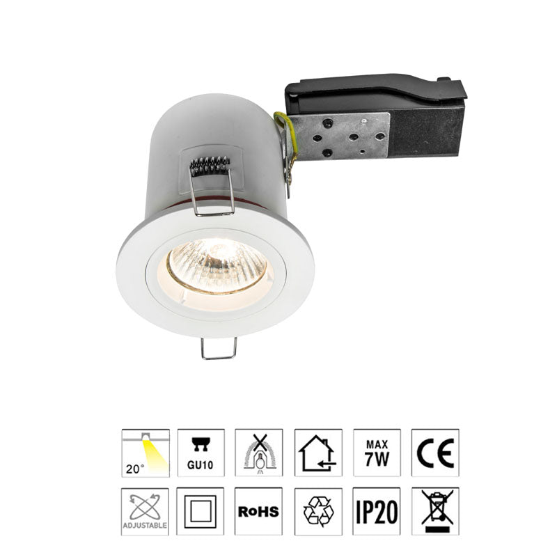 IP20-Twist Lock Downlight Tilt Cut out 90mm