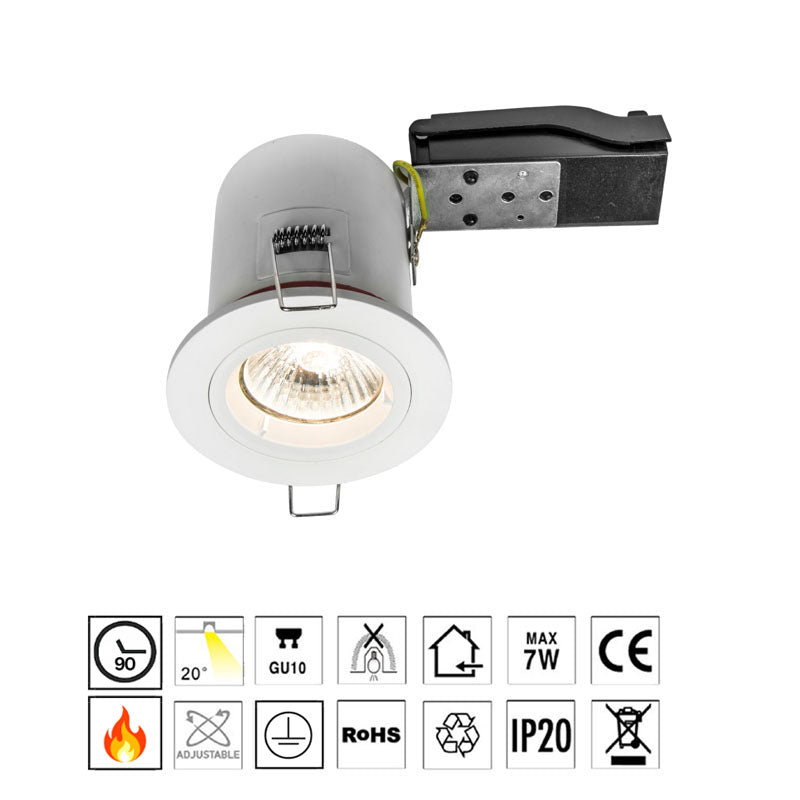IP20-Twist Lock Downlight Tilt Cut out 90mm