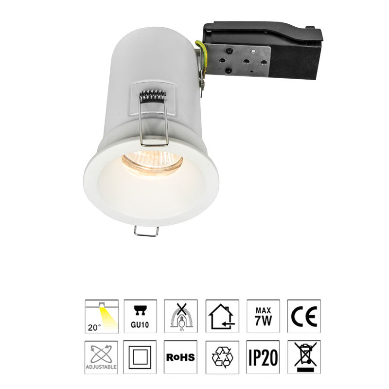 IP65-Minimalist Downlight-Cutout 75mm Matt White