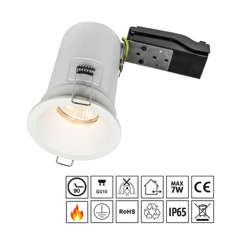 IP65-Minimalist Downlight-Cutout 75mm Matt White