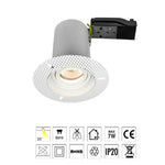 IP20, Round Trimless- TILT, downlight- Cutout 80mm LUK-TS6765 - thelightinggallery