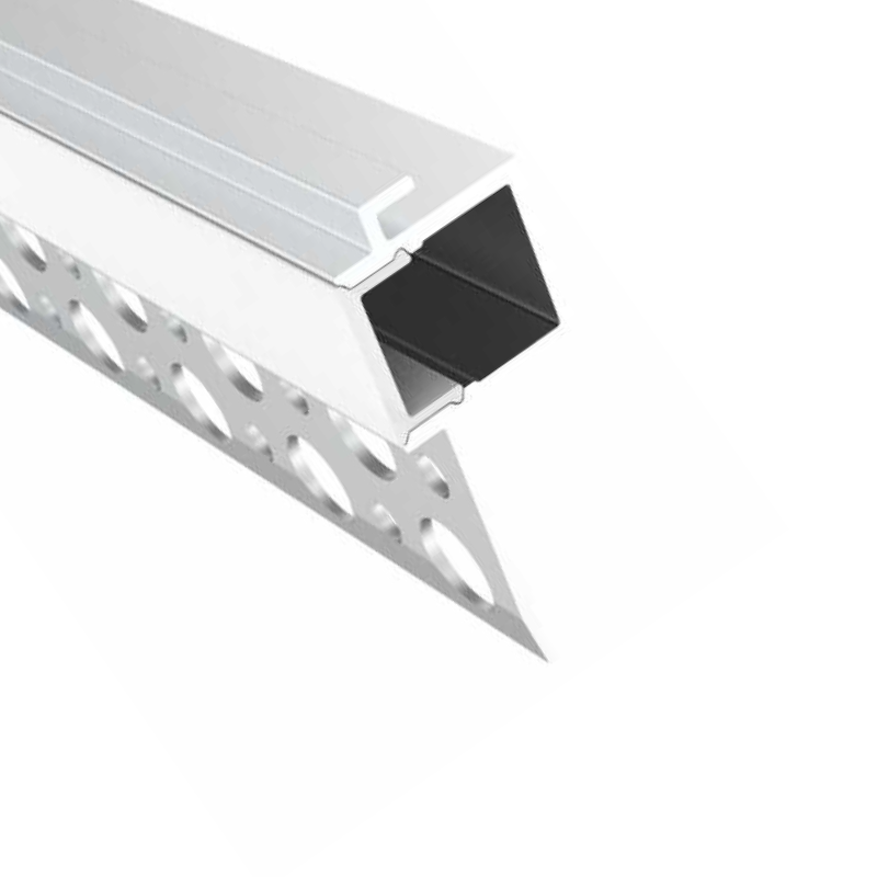 Recessed Aluminium LED Profile for Drywall with Flange Holes – PC Diffused Cover, 3M/PCS LUK068-S