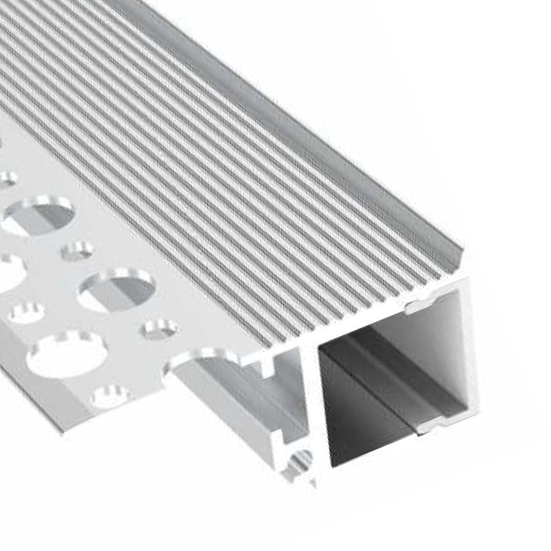 Aluminium LED Profile with Single Flange – Recessed into 5/8" Drywall, PC Diffused Cover, 3M/PCS LUK084-S