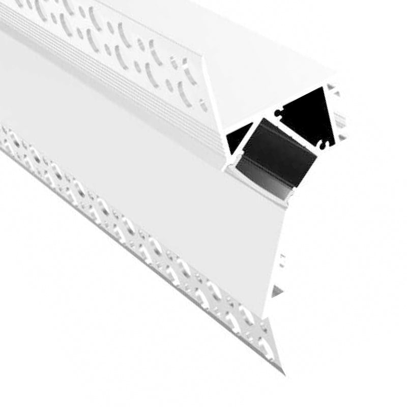Aluminium LED Profile with Single Flange – Recessed 5/8" Drywall, PC Diffused Cover, 3M/PCS LUK126