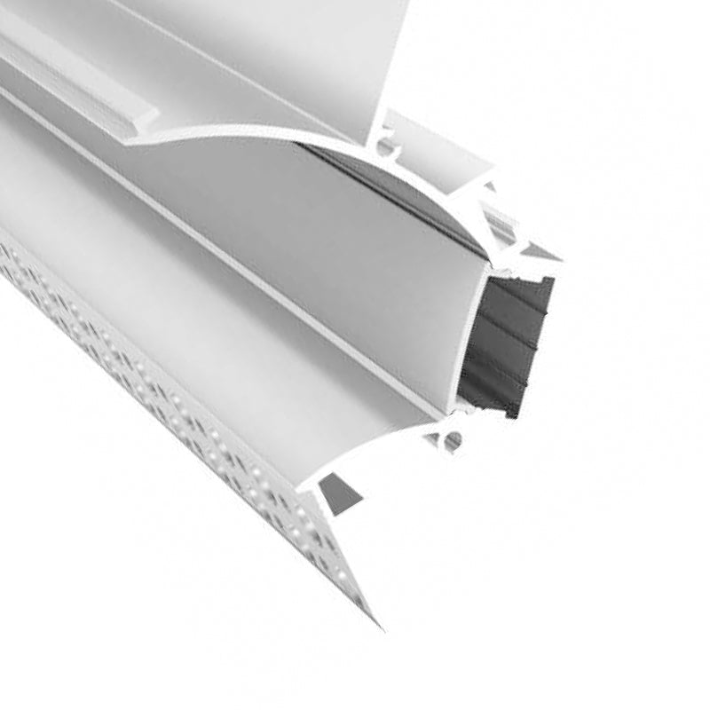 Aluminium LED Profile with Single Flange – Recessed into 5/8" Drywall, PC Diffused Cover, 3M/PCS LUK127