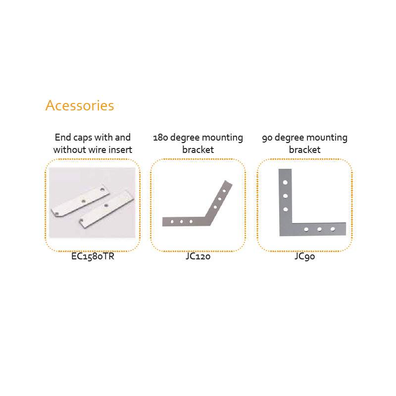 Aluminium Profile for Toe Kick Line – PC Opal Diffused Cover, Recessed Mounting, 3M/PCS LUK1580TR-18