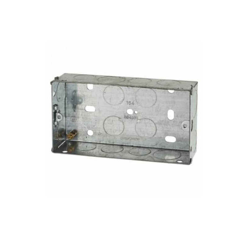 2 Gang 47mm Metal back box - LUKG3647 Pack of 5 - thelightinggallery