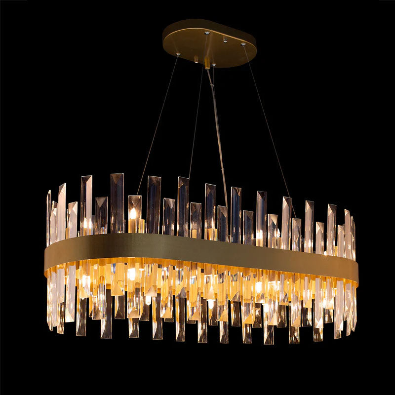 Zenna Oval Pendant Satin Gold Illuminati Light MD20020101-20ASG