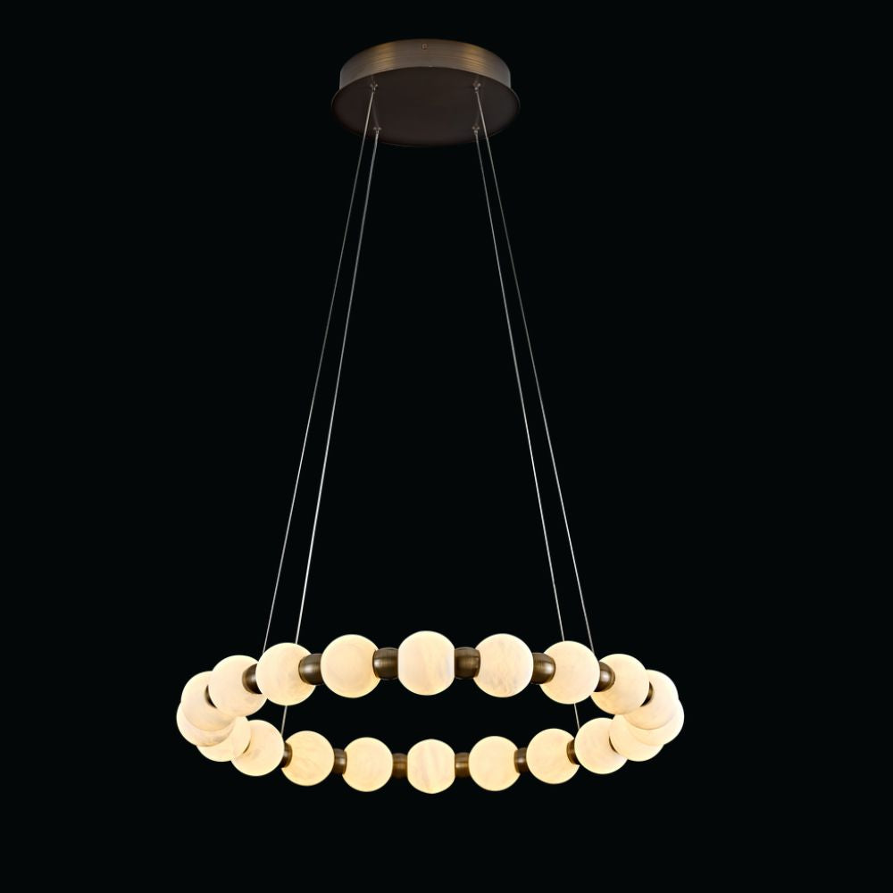 Illuminati - Lighting -  Alabaster Globe D80 cm Ring Pendant 29xD7cm globe MD70344-1C