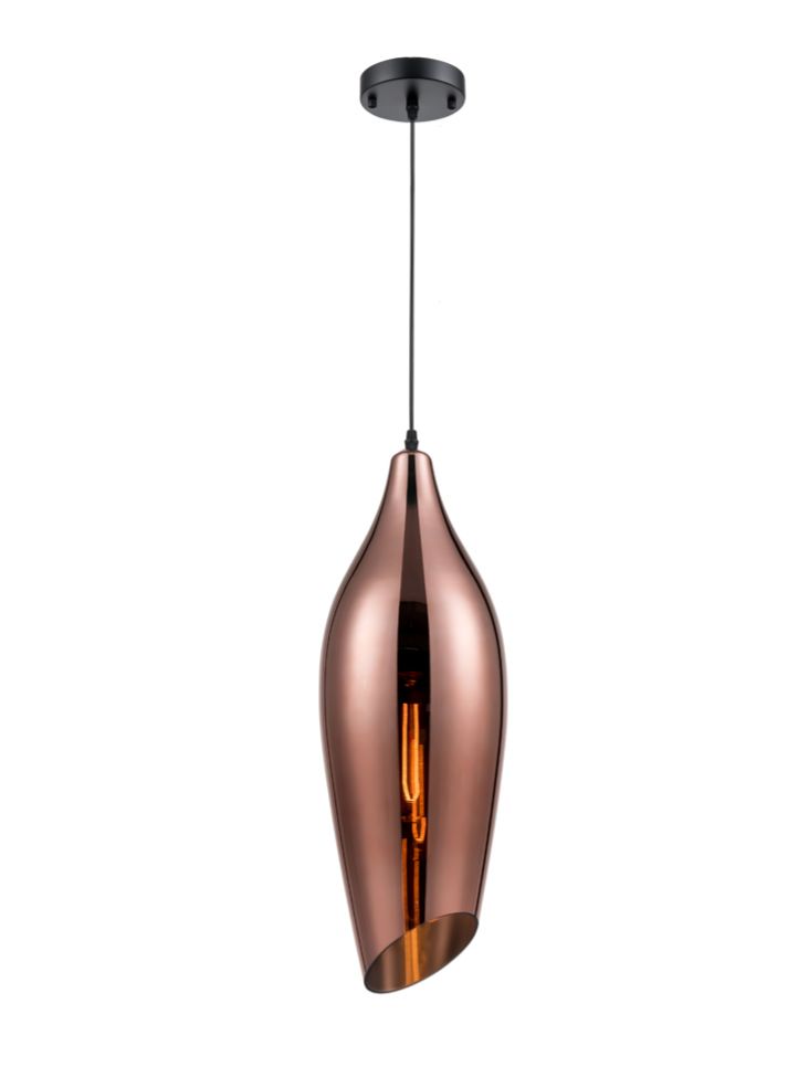 Franklite  Taper Copper Finish Glass Pendant  PCH197
