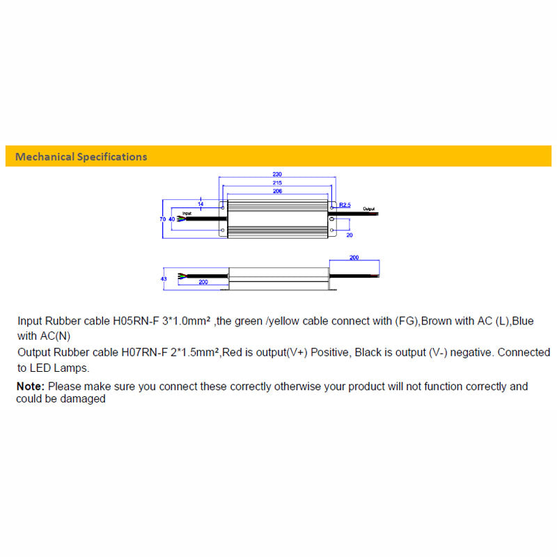 CV Driver 100W 24VDC IP20 Triac Dimmable180-240V TLG-ELED-100P-24T