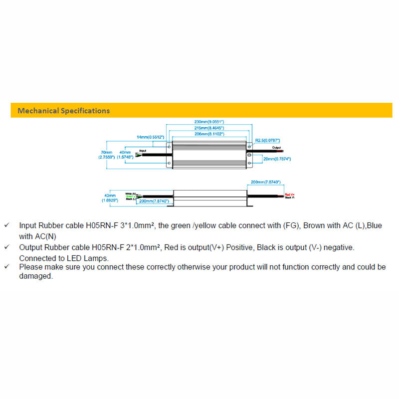 CV Driver 80W 24VDC IP20 Triac Dimmable180-240V TLG-ELED-80P-24T