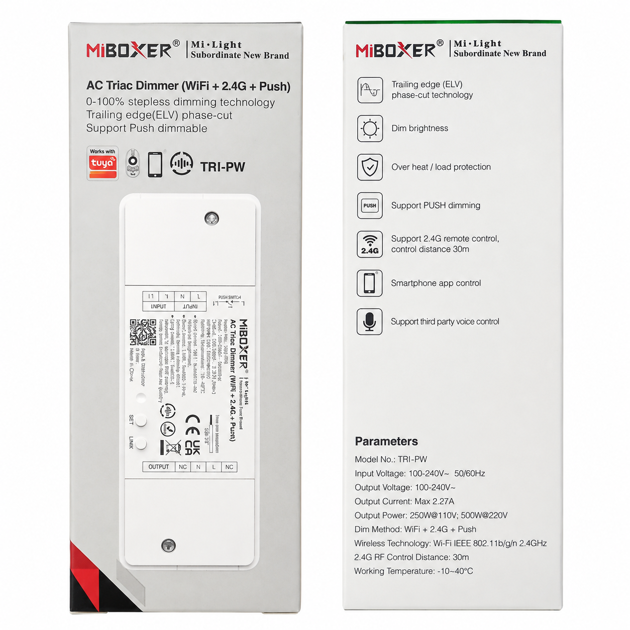 TRIPW MiBoxer TRIAC Dimmer (2.4G RF + WiFi + Push Dim)
