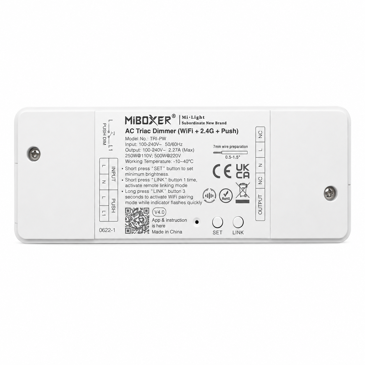 TRIPW MiBoxer TRIAC Dimmer (2.4G RF + WiFi + Push Dim)